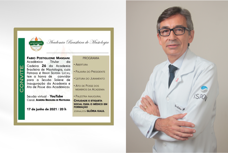 Dr. Fabio Mansani assume a cadeira 26 da ABMasto